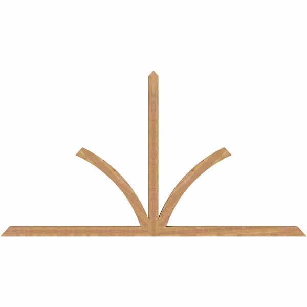 Ekena Millwork Richland Timber Gable Bracket, Western Red Cedar, 108"W x 58"H x 3 1/2"D x 3 1/2"F, 13/12 Pitch GBW108X58X0404RIC00SWR - main